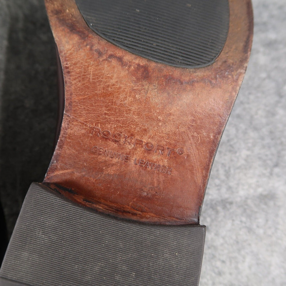 Rockport Shoes Men 8.5 Oxford Cap Toe Leather Dress Formal Classic Comfort Brown - Picture 13 of 16